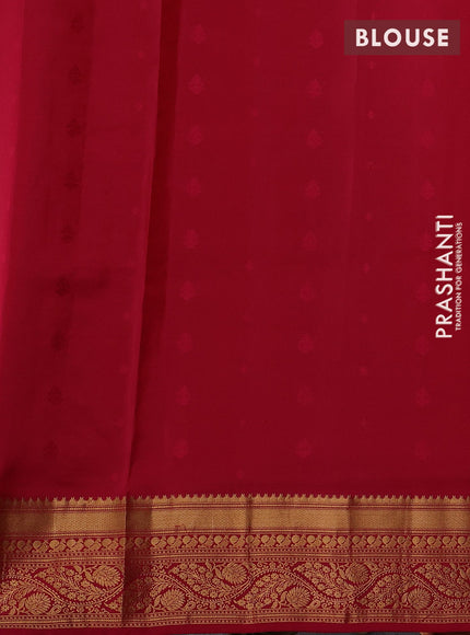 Sunset Orange & Red Pure Soft Silk Saree - Zari Buttas