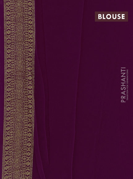 Purple Banarasi Semi Raw Silk Saree - Butta style