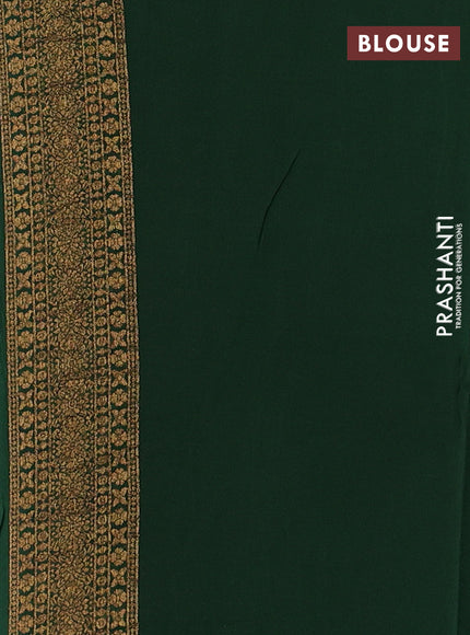 Brown Banarasi Semi Raw Silk Saree - Butta style
