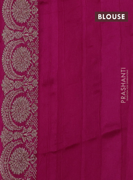 Pink Banarasi Semi Raw Silk Saree - Butta style