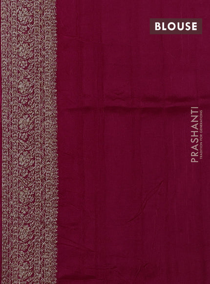 Pink Banarasi Semi Raw Silk Saree -  Zari Weaves