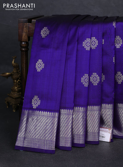Violet Venkatagiri Silk - Zari Buttas