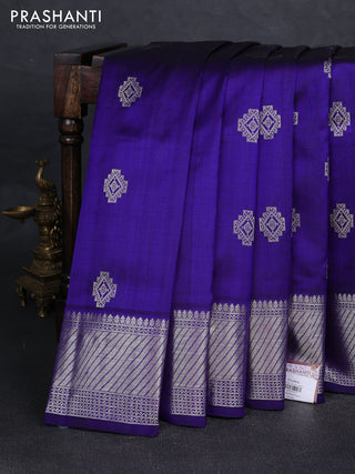 Violet Venkatagiri Silk - Zari Buttas