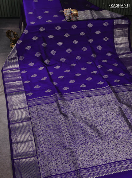Violet Venkatagiri Silk - Zari Buttas