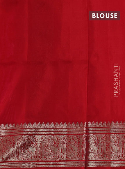 Pink & Red Venkatagiri Silk - Zari Buttas