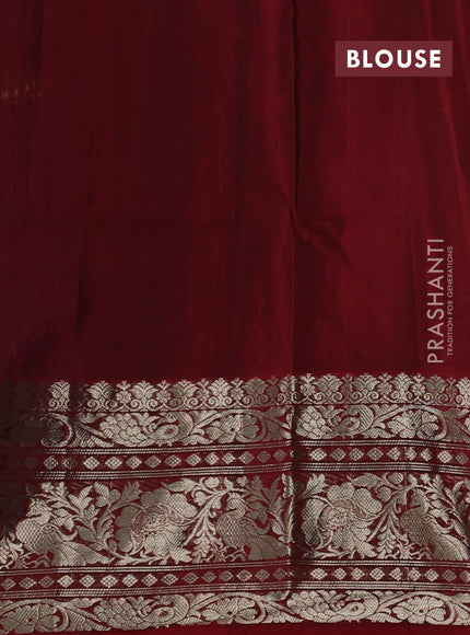 Violet & Maroon Venkatagiri Silk - Zari Buttas