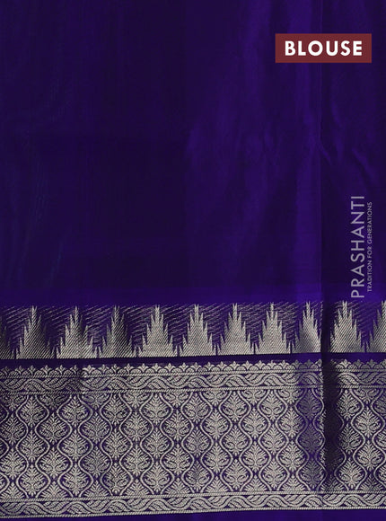 Blue & Violet Venkatagiri Silk - Zari Buttas