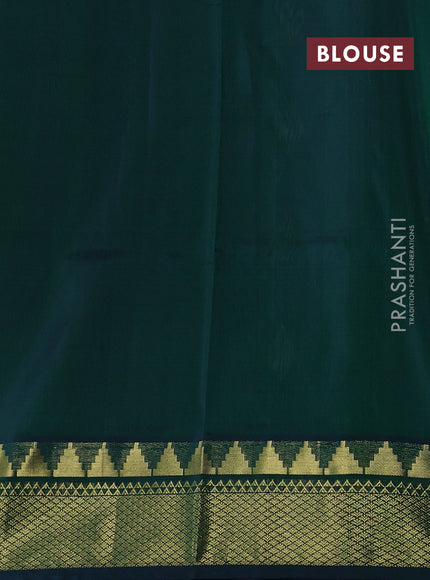 Peacock Green Venkatagiri Silk - Zari Buttas