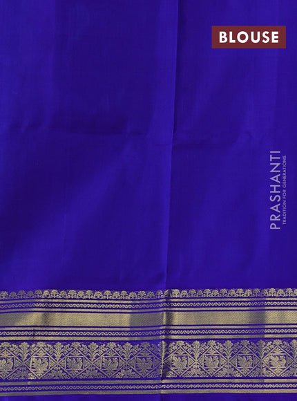 Cs Blue & Violet Venkatagiri Silk - Jamdani Buttas