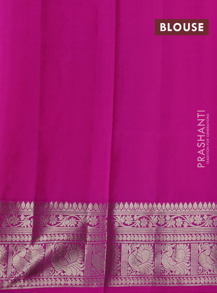 Peach Pink & Pink Venkatagiri Silk - Zari Buttas