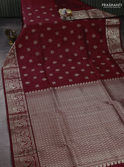 Maroon Venkatagiri Silk - Zari Buttas