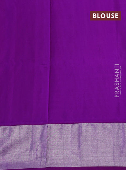 Peach  & Purple Venkatagiri Silk - Zari Buttas