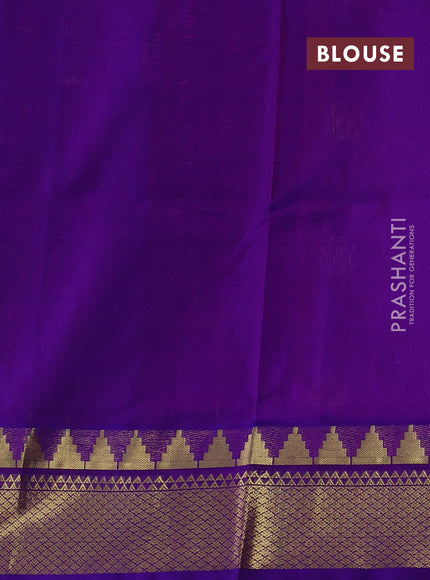 Purple Venkatagiri Silk - Zari Buttas