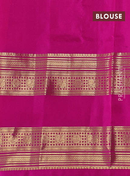 Peach Pink & Pink Venkatagiri Silk - Zari Checks