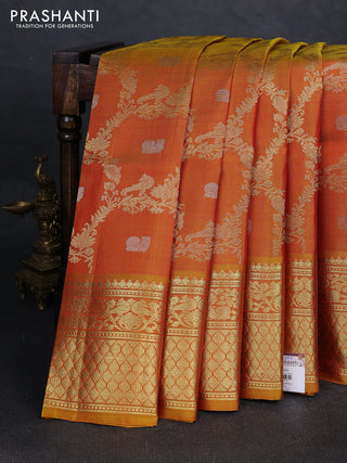 Mustard Yellow Venkatagiri Silk - Zari Buttas