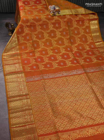 Mustard Yellow Venkatagiri Silk - Zari Buttas