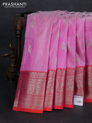 Light Pink & Pink Venkatagiri Silk - Zari Buttas