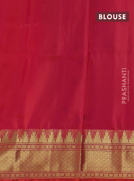 Peach Pink Venkatagiri Silk - Zari Buttas