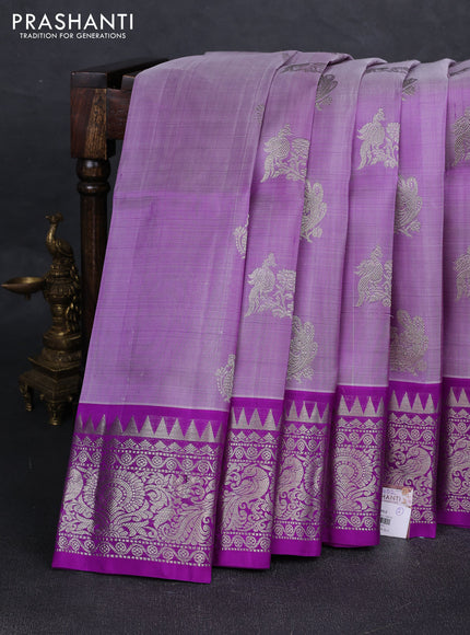 Pastel Purple & Purple Venkatagiri Silk - Zari Buttas