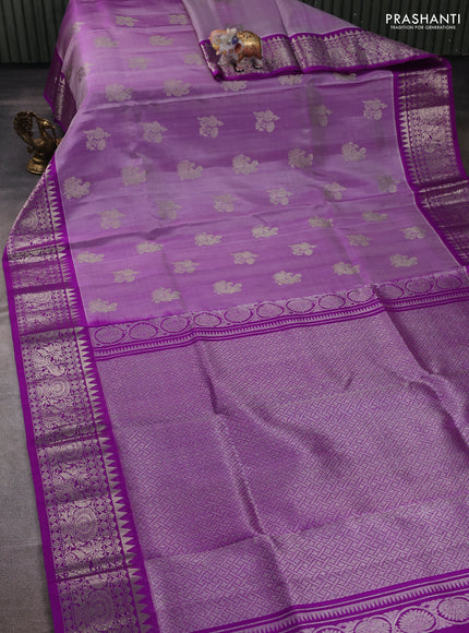 Pastel Purple & Purple Venkatagiri Silk - Zari Buttas
