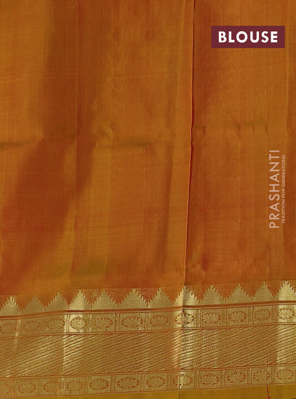 Maroon & Mustard Yellow Venkatagiri Silk - Jamdani Buttas