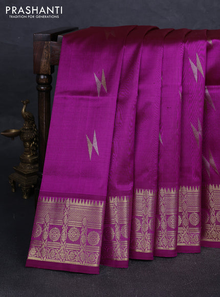 Magenta Pink Venkatagiri Silk - Zari Buttas