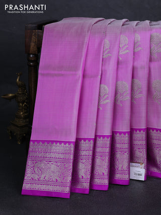 Pastel Purple & Purple Venkatagiri Silk - Zari Buttas