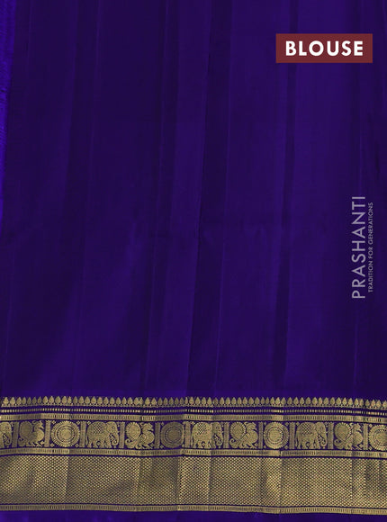 Blue Venkatagiri Silk - Zari Buttas