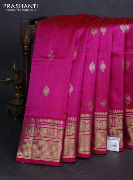 Pink Venkatagiri Silk - Zari Buttas