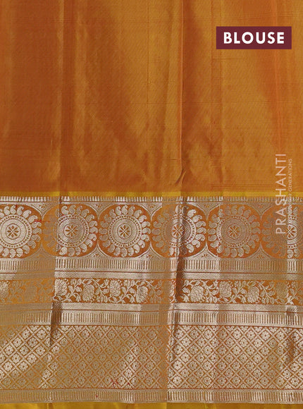 Maroon & Mustard Yellow Venkatagiri Silk - Zari Buttas