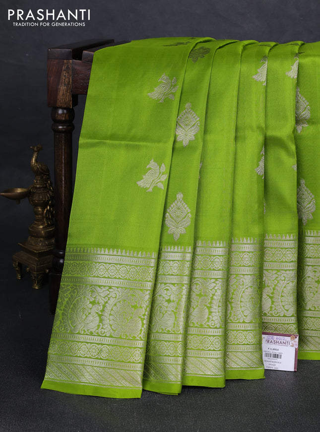 Light Green Venkatagiri Silk - Zari Buttas