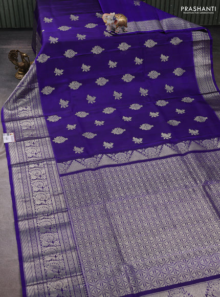 Violet Venkatagiri Silk - Zari Buttas
