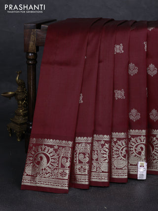 Maroon Venkatagiri Silk - Zari Buttas