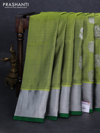Light Green & Green Venkatagiri Silk - Zari Buttas