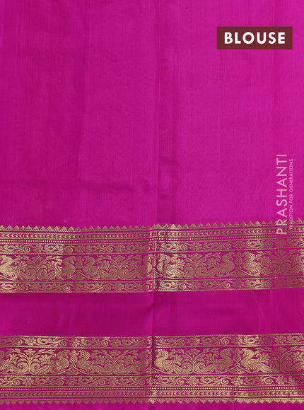 Purple & Pink Venkatagiri Silk - Zari Checks