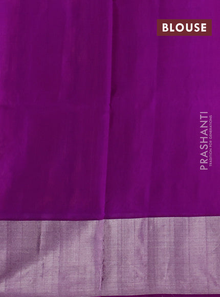 Pale Orange & Purple Venkatagiri Silk - Zari Buttas