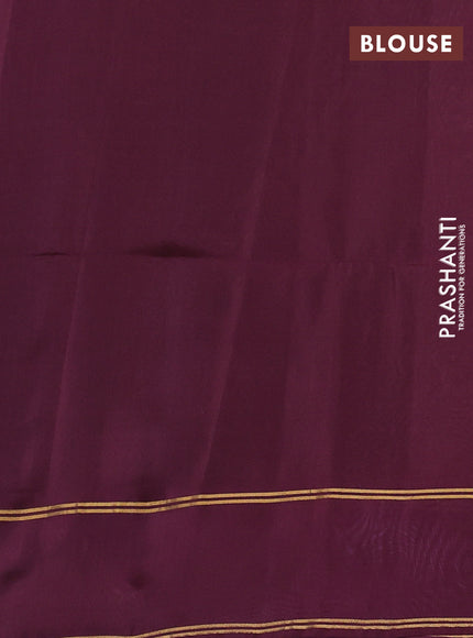 Mauve Pink & Maroon Kanchipuram Soft Silk Sarees - Allover Stripes