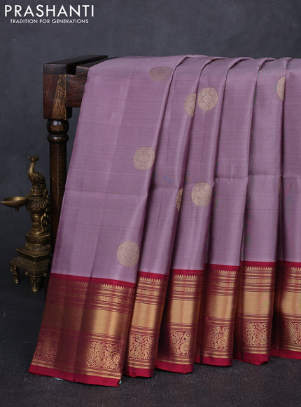 Pastel Pink & Dark Pink Kanchipuram Soft Silk Sarees - Buttas