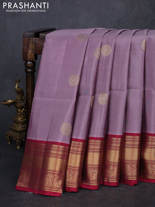 Pastel Pink & Dark Pink Kanchipuram Soft Silk Sarees - Buttas