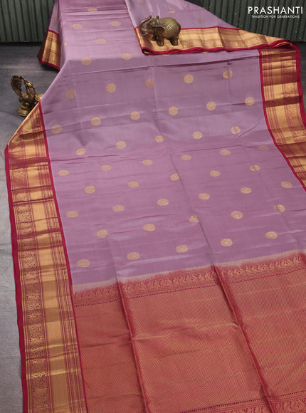 Pastel Pink & Dark Pink Kanchipuram Soft Silk Sarees - Buttas