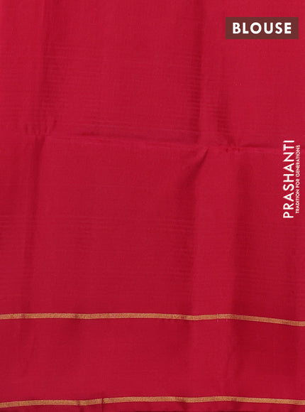 Mehendi Green & Pink Kanchipuram Soft Silk Sarees - Buttas