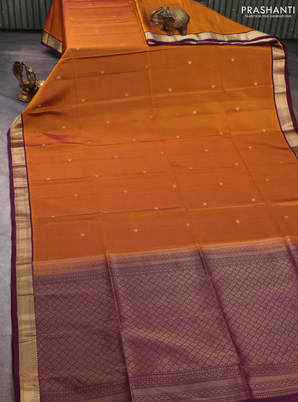 Honey Shade & Wine Shade Kanchipuram Soft Silk Sarees - Buttas