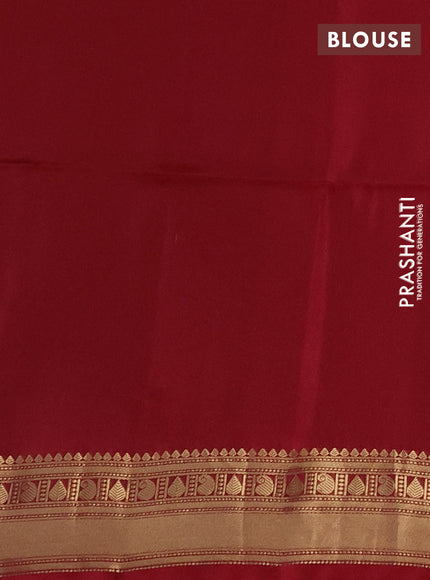 Green & Dark Pink Kanchipuram Soft Silk Sarees - Buttas