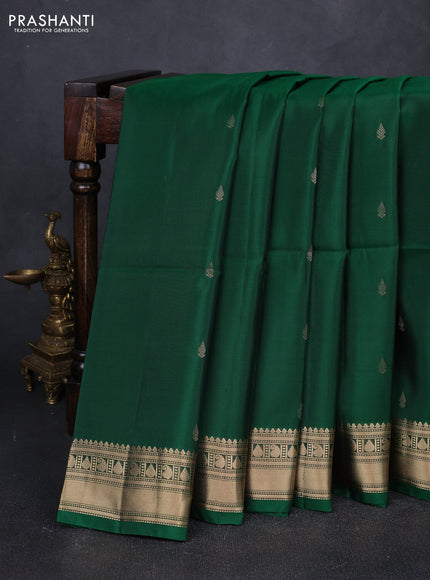 Green &  Kanchipuram Soft Silk Sarees - Buttas