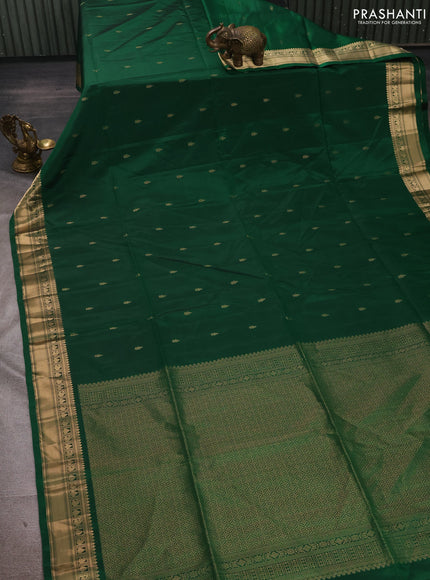 Green &  Kanchipuram Soft Silk Sarees - Buttas