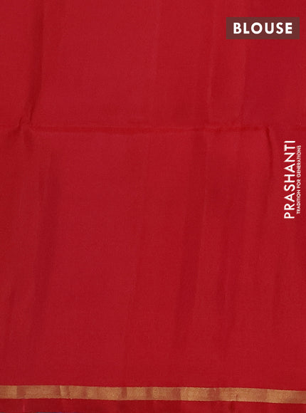 Teal Blue & Reddish Pink Kanchipuram Soft Silk Sarees - Buttas