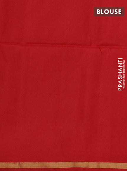 Deep Maroon & Red Kanchipuram Soft Silk Sarees - Buttas