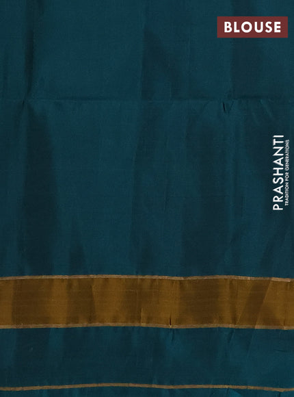 Peacock Green &  Kanchipuram Soft Silk Sarees - Buttas