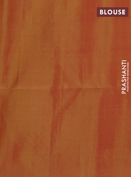 Dark Pink & Dual Shade Of Lime Green Kanchipuram Soft Silk Sarees - Buttas