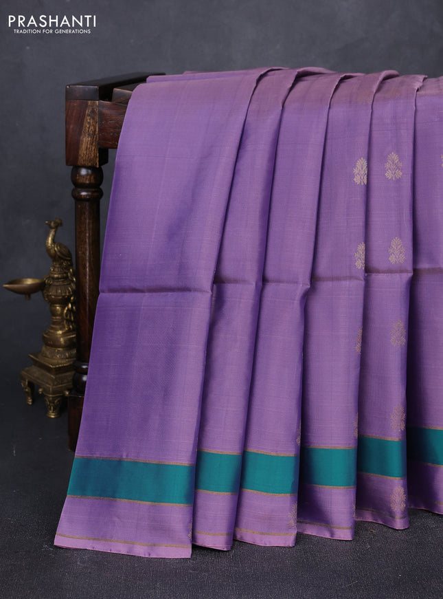 Lavender Shade &  Kanchipuram Soft Silk Sarees - Buttas